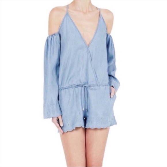 Sass & Bide chambray cold shoulder romper - Picture 4 of 7